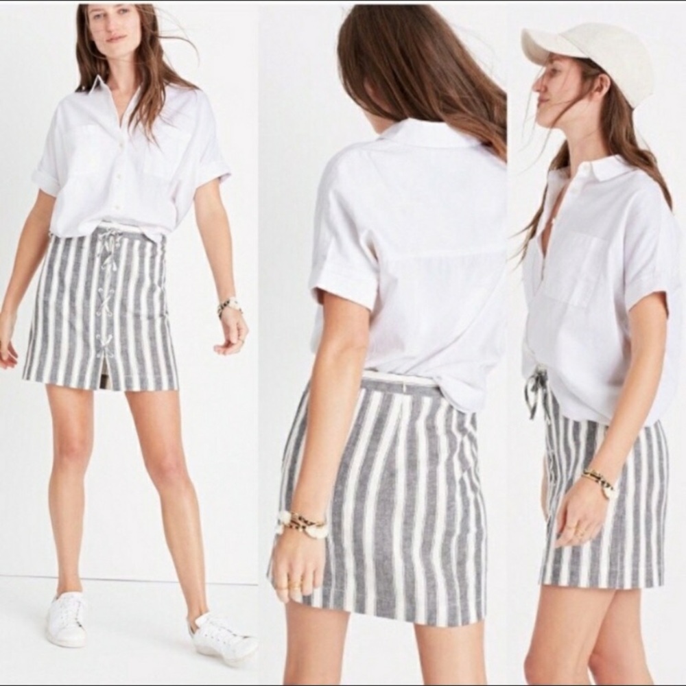 Stripped Madewell skirt